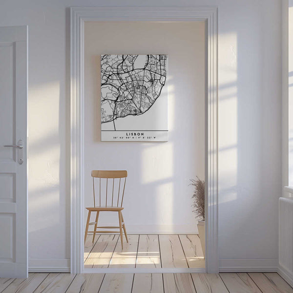 Tablou canvas „Black Maps 39” de Emiliano Deificus