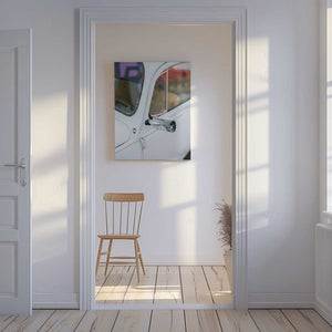 Tablou canvas „Pastel Volskwagen Beetle in the streets of Oaxaca Mexico” de Raisa Zwart