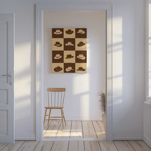 Tablou canvas „Cowboy Checkerboard” de Anyone Can Yeehaw