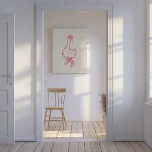 Tablou canvas „Duck wearing Western Boots in pink” de Tara Royle