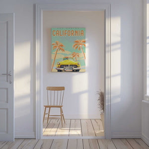Tablou canvas „California Surf Poster” de The Whiskey Ginger