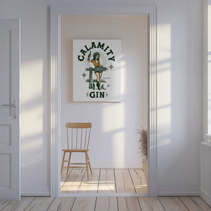 Tablou canvas „Calamity Gin Funny Retro Western Cowgirl Art” de The Whiskey Ginger