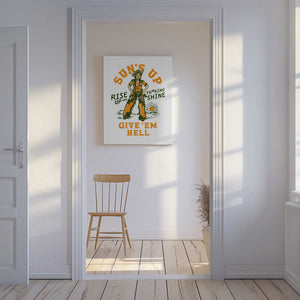 Tablou canvas „Suns Up Rise Up &amp; Fucking Shine Wild West Cowgirl” de The Whiskey Ginger