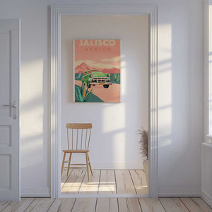Tablou canvas „Jalisco Mexico Vintage Travel Poster” de The Whiskey Ginger