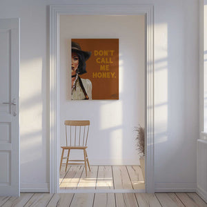 Tablou canvas „Don't Call Me Honey Badass Western Cowgirl Art” de The Whiskey Ginger