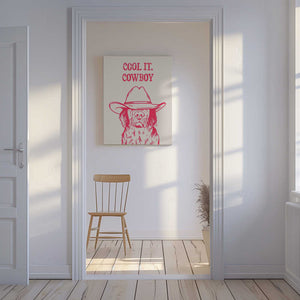 Tablou canvas „Cool it Cowboy Pink” de Tara Royle