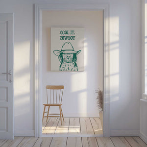Tablou canvas „Cool it Cowboy Green” de Tara Royle