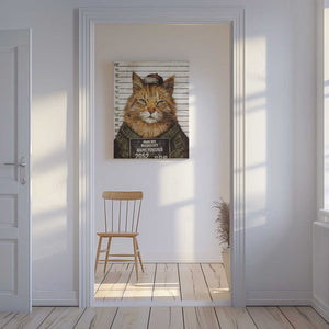 Tablou canvas „Cat In A Police Lineup” de Mike Koubou