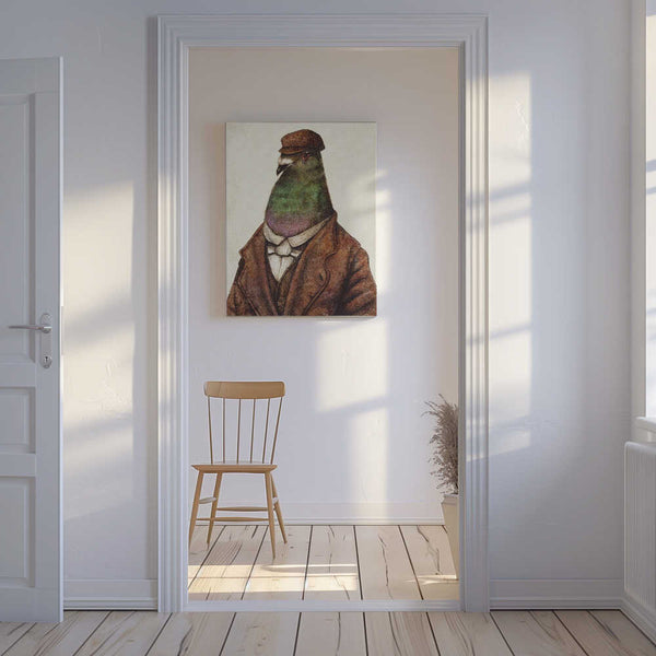 Tablou canvas „Pigeon Dressed In Vintage Attire” de Mike Koubou