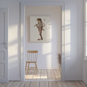 Tablou canvas „Frog In Vintage Golf Attire” de Mike Koubou