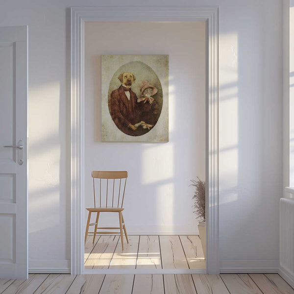 Tablou canvas „Victorian-style Portrait Couple” de Mike Koubou