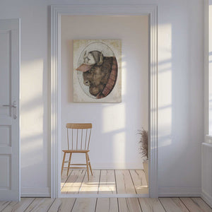 Tablou canvas „Buffalo In A Baseball Cap” de Mike Koubou