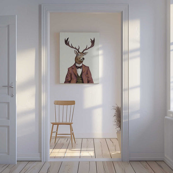 Tablou canvas „A deer With Human Attire—wearing” de Mike Koubou