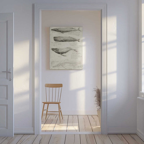 Tablou canvas „Sketches Of Various Whale” de Mike Koubou