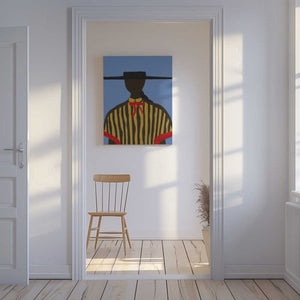 Tablou canvas „Bold Hat Woman and Stripes New Mexico Style” de THE MIUUS STUDIO