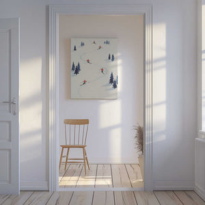 Tablou canvas „Five Skiers” de Andreas Magnusson