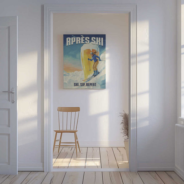 Tablou canvas „Ski, Sip, Repeat” de Andreas Magnusson