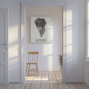 Tablou canvas „La Palma Spanish Canary Islands Map” de Nicholas