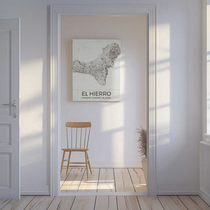 Tablou canvas „El Hierro Spanish Canary Islands Map” de Nicholas