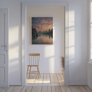 Tablou canvas „Li River Sunrise” de Yan Zhang