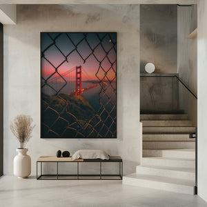 Tablou înramat „Golden Gate Caged” de David George