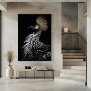 Tablou înramat „Crowned crane's portrait” de Eiji Itoyama