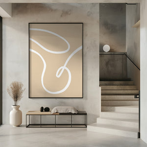 Tablou înramat „Beige Lines 02” de Pictufy Studio
