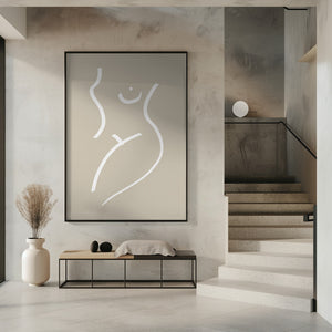 Tablou înramat „Body Sketch Sand” de Pictufy Studio