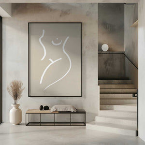 Tablou înramat „Body Sketch Sand” de Pictufy Studio