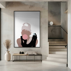 Tablou înramat „Bubblegum Girl” de Pictufy Studio II