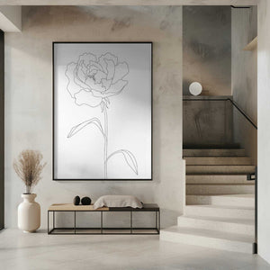 Tablou înramat „Peony Lines” de Pictufy Studio II