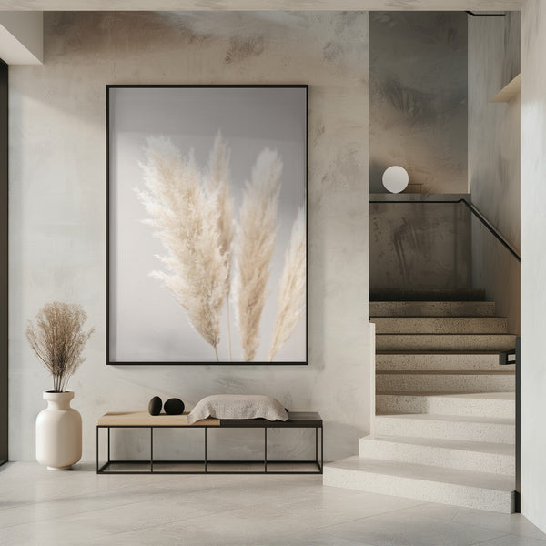 Tablou înramat „Pampas Grass Grey 02” de Pictufy Studio III
