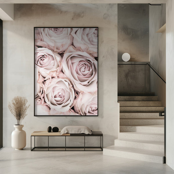 Tablou înramat „Pink Roses No 01” de Pictufy Studio III
