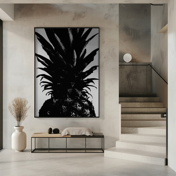 Tablou înramat „Pineapple bw” de Pictufy Studio III
