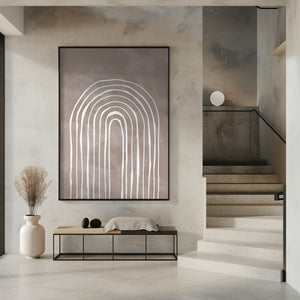 Tablou înramat „Arch_one way_003_white” de Pictufy Studio II