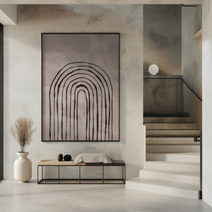 Tablou înramat „Arch_one way_004_black” de Pictufy Studio II