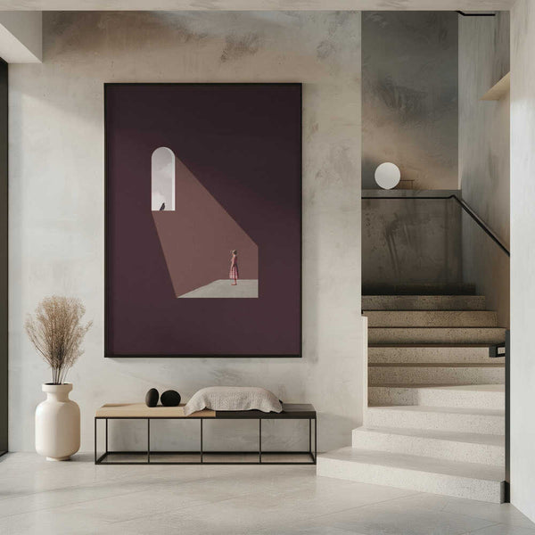 Tablou înramat „Enlighten me” de Maarten Léon