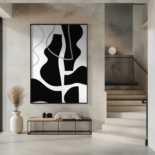 Tablou înramat „Flowing Silhouettes” de uplusmestudio