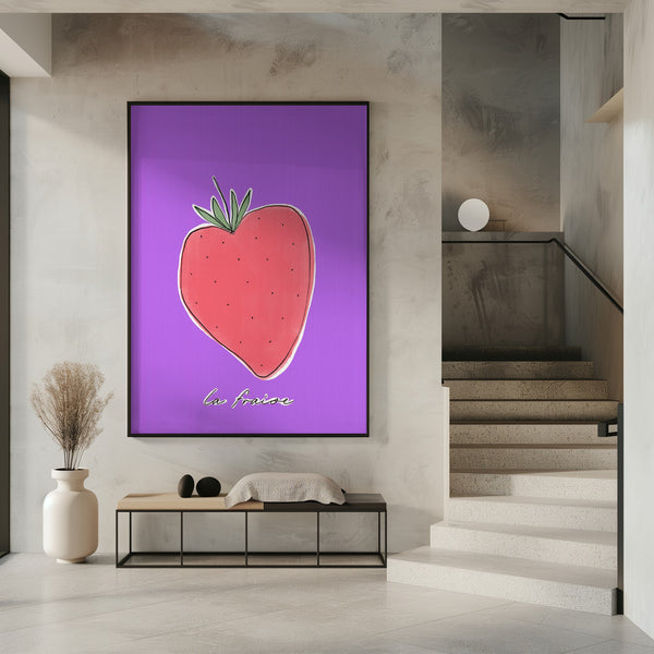Tablou înramat „Stylized Strawberry Delight” de uplusmestudio