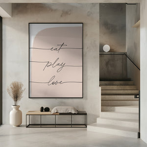 Tablou înramat „Eat Play Love” de uplusmestudio
