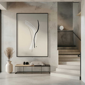 Tablou înramat „Elegant Black and White Lines” de uplusmestudio
