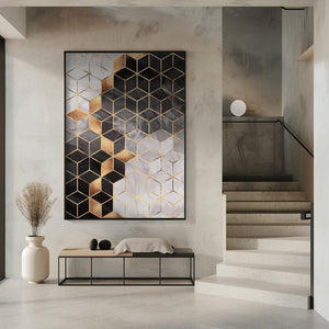 Tablou înramat „Smoky Cubes” de Elisabeth Fredriksson