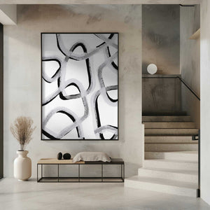 Tablou înramat „Chaotic Lines Dance” de uplusmestudio