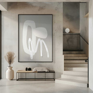 Tablou înramat „Flowing Curves and Shapes in Neutral Tones” de uplusmestudio