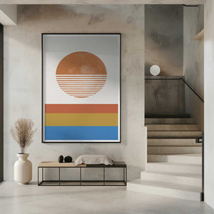 Tablou înramat „Striped Horizon Sun” de THE MIUUS STUDIO