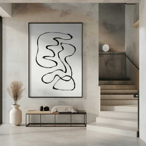 Tablou înramat „Curved Monochrome Paths” de THE MIUUS STUDIO