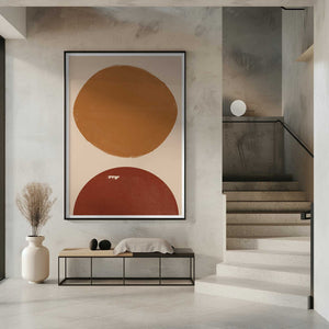 Tablou înramat „Dual Circles Harmony” de THE MIUUS STUDIO