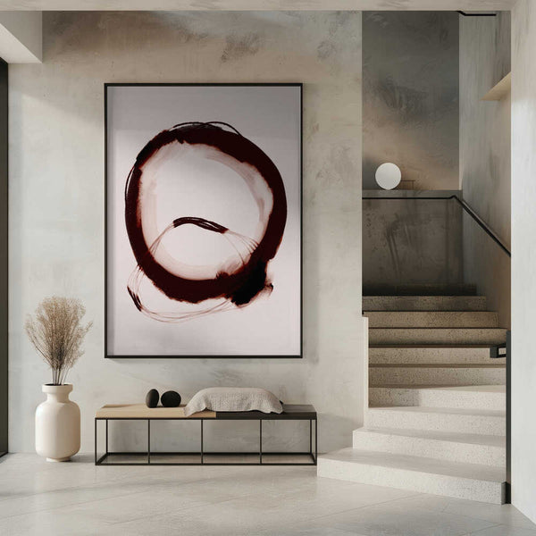 Tablou înramat „Crimson Circle” de Treechild