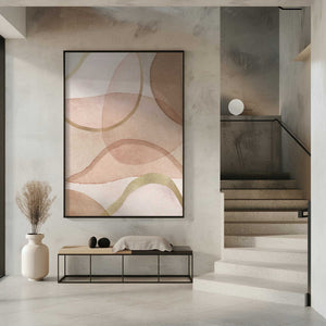 Tablou înramat „Blush and Brown Abstract” de Kathrin Pienaar