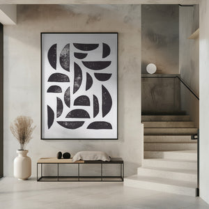 Tablou înramat „Linocut Abstract #7” de Alisa Galitsyna
